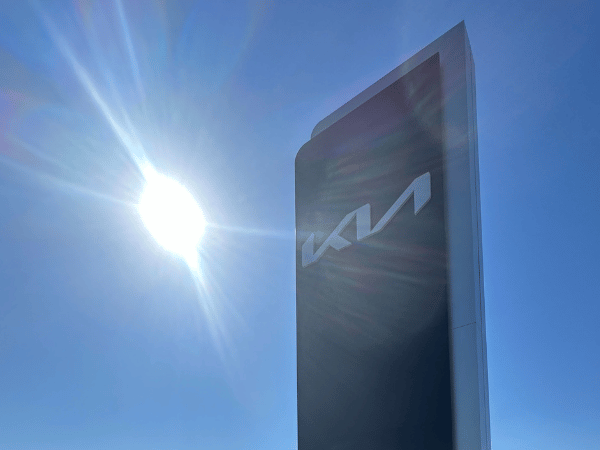Kia Sign outside Crain Kia of Fort Smith