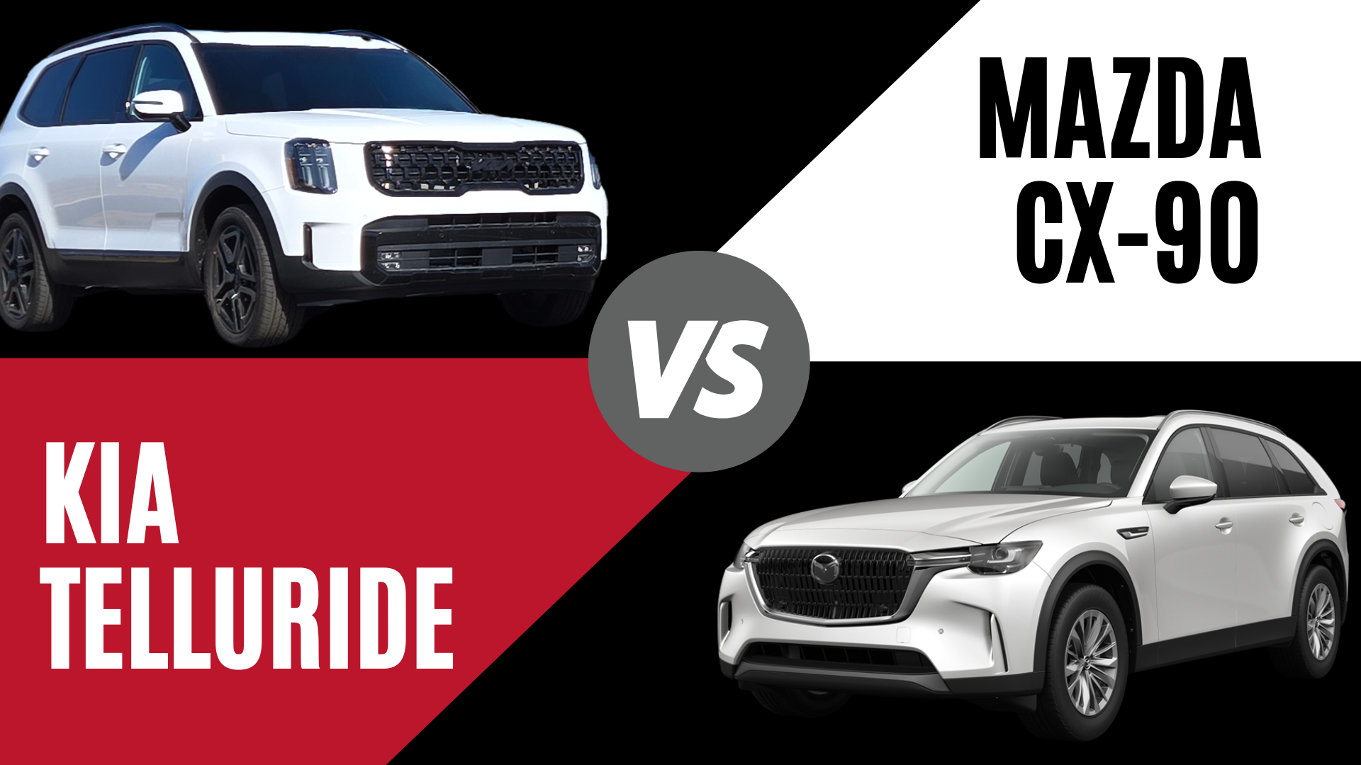 Kia Telluride and Mazda CX-90 3-Row SUVs at Crain Kia of Fort Smith in Fort Smith, AR - Your Local Fort Smith Dealer