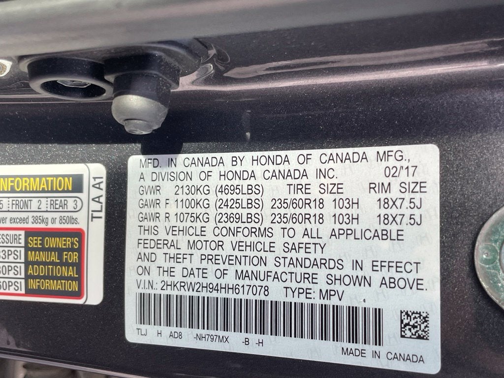 2017 Honda CR-V Touring - POWER MOONROOF / POWER LIFTGATE