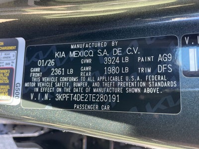 2026 Kia K4 LXS
