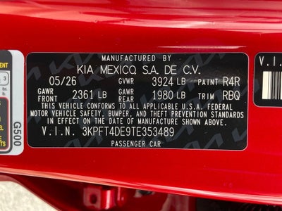 2026 Kia K4 LXS