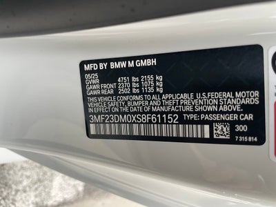 2025 BMW M2 Base - 473 HP / ADAPTIVE M SUSPENSION