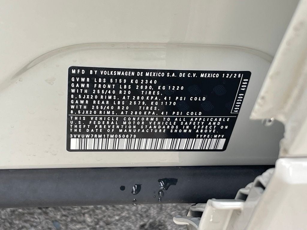 2026 Volkswagen Tiguan 2.0T SEL R-Line Turbo