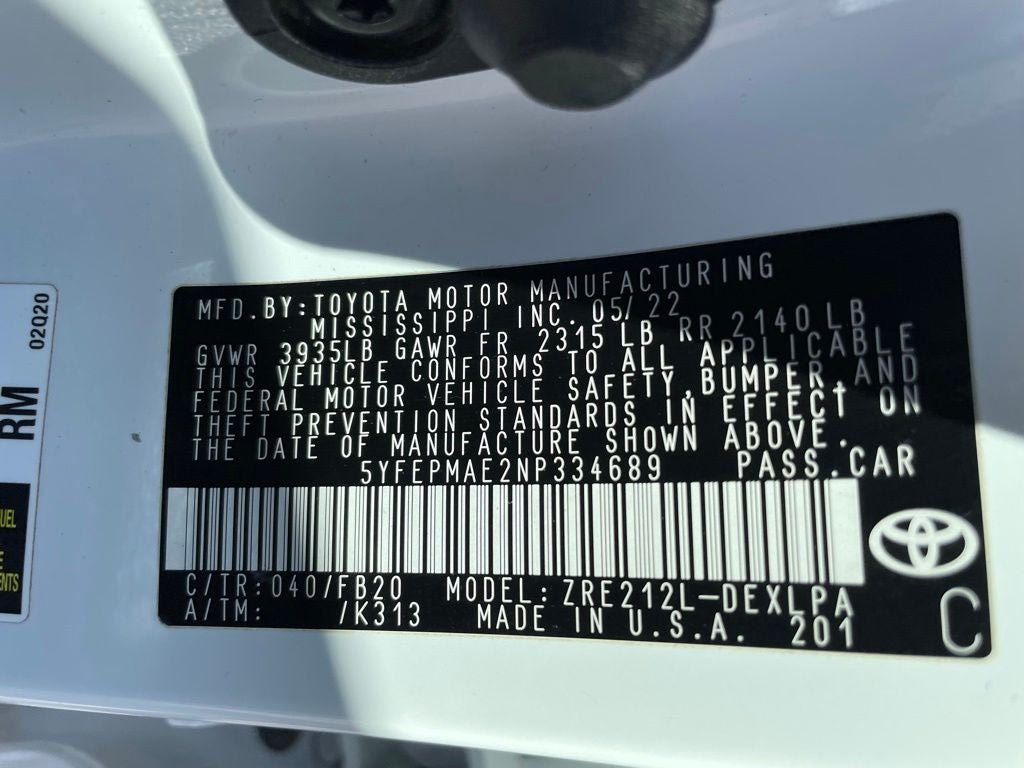 2022 Toyota Corolla LE - APPLE CARPLAY / PRE-COLLISION SYSTEM