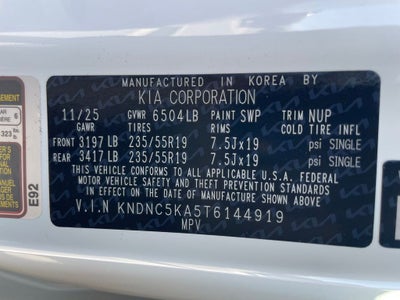 2026 Kia Carnival Hybrid EX