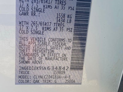 2025 Nissan Frontier SV