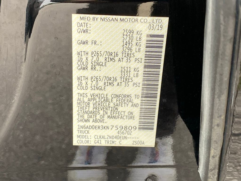 2019 Nissan Frontier SV