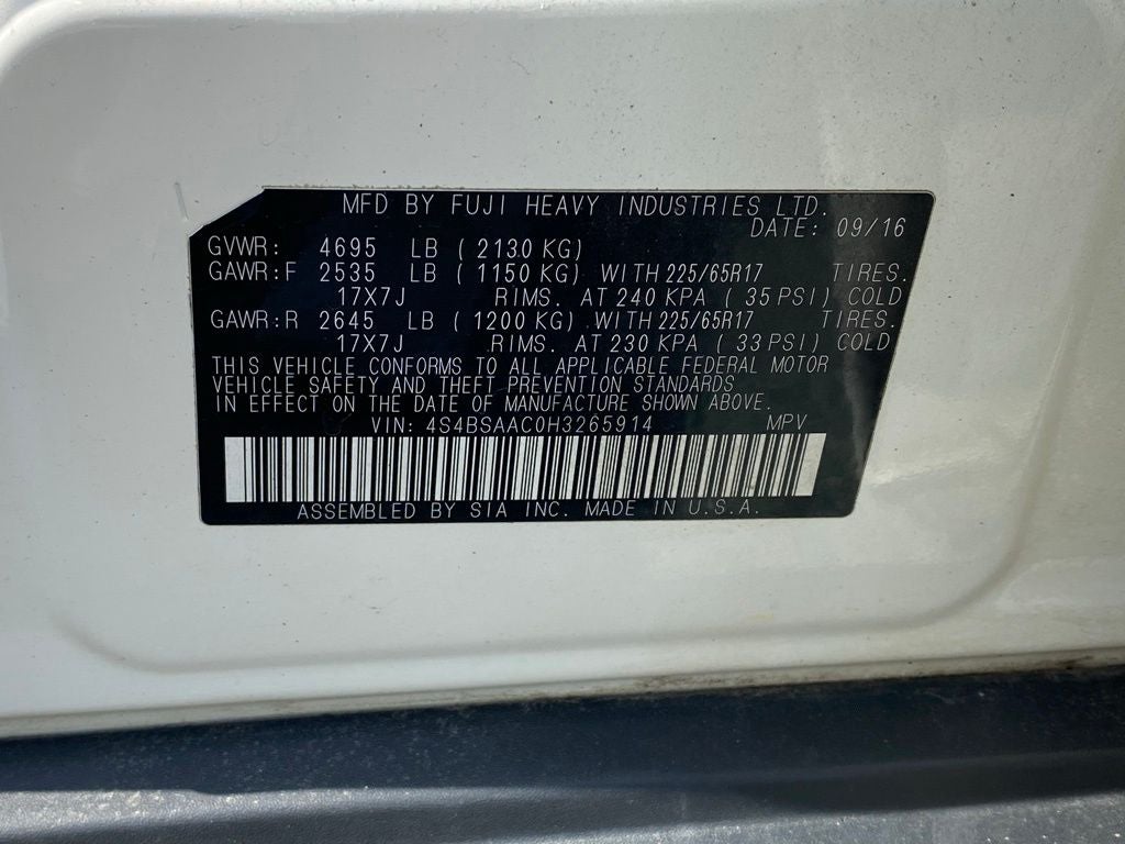 2017 Subaru Outback 2.5i