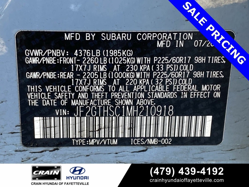 2021 Subaru Crosstrek Sport