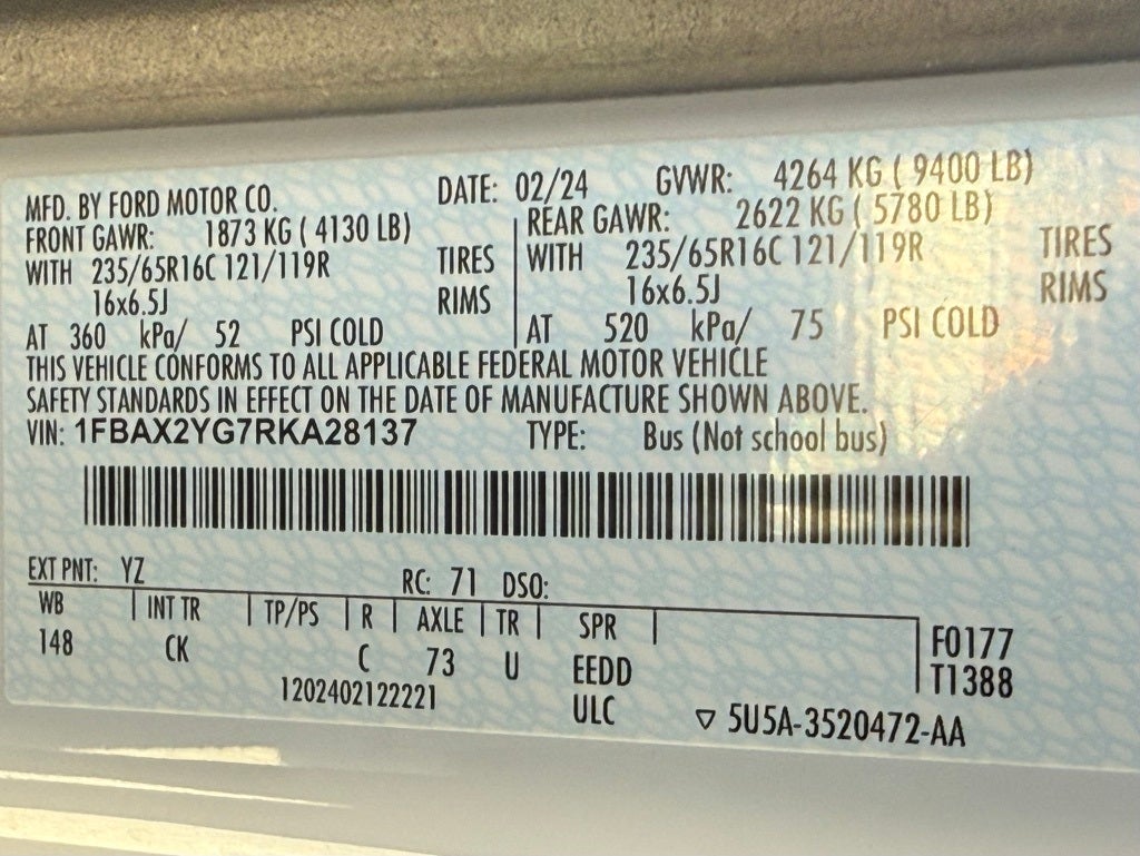 2024 Ford Transit-350 XLT