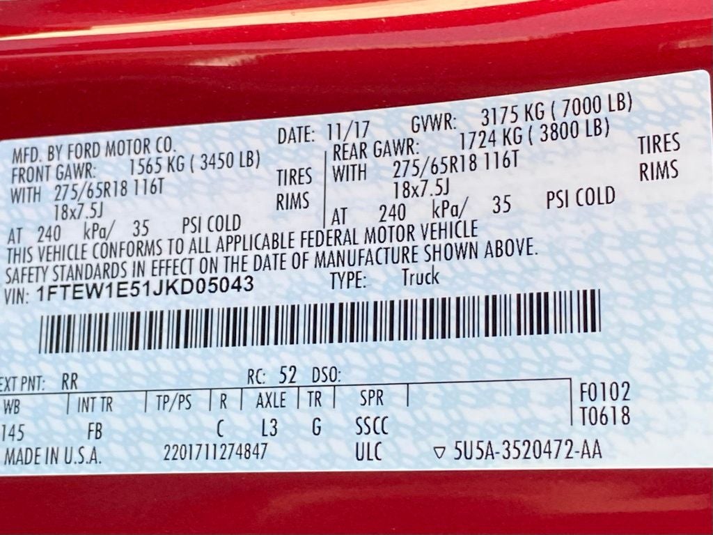 2018 Ford F-150 XLT
