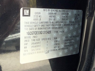 2016 Chevrolet Colorado LT APPLE CAR PLAY 4WD