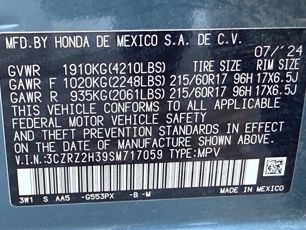 2025 Honda HR-V LX - AWD / CLEAN CARFAX / ONE OWNER