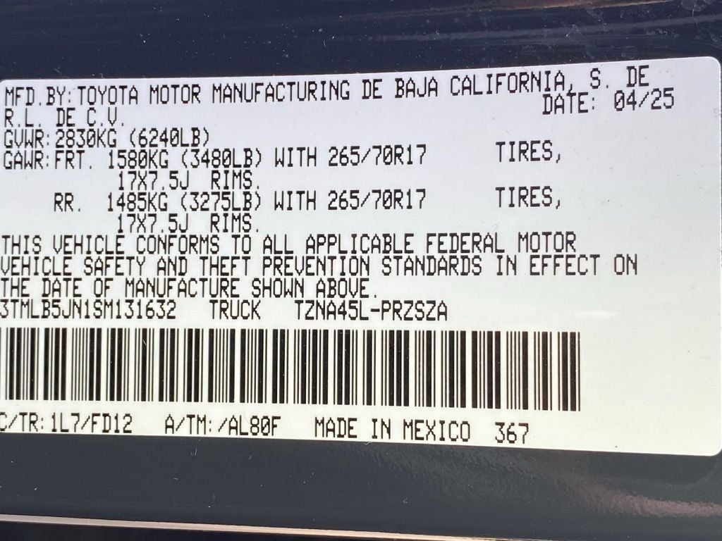 2025 Toyota Tacoma TRD Off-Road