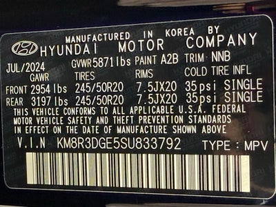 2025 Hyundai Palisade XRT NAVIGATION / MOONROOF