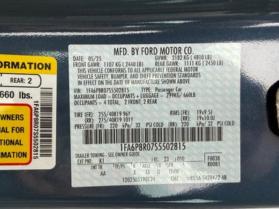 2025 Ford Mustang Dark Horse EQUIPMENT GROUP 700A