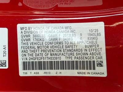 2026 Honda Civic Sport