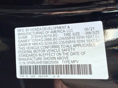 2022 Honda Odyssey Touring