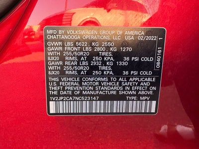 2022 Volkswagen Atlas 2.0T SE w/Technology