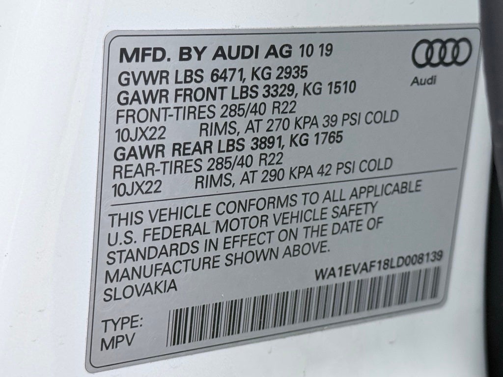 2020 Audi Q8 55 Premium Plus quattro