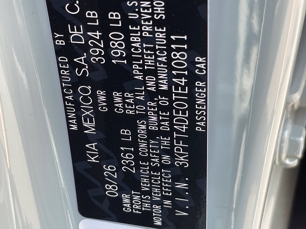 2026 Kia K4 LXS