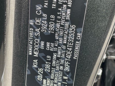 2026 Kia K4 LXS