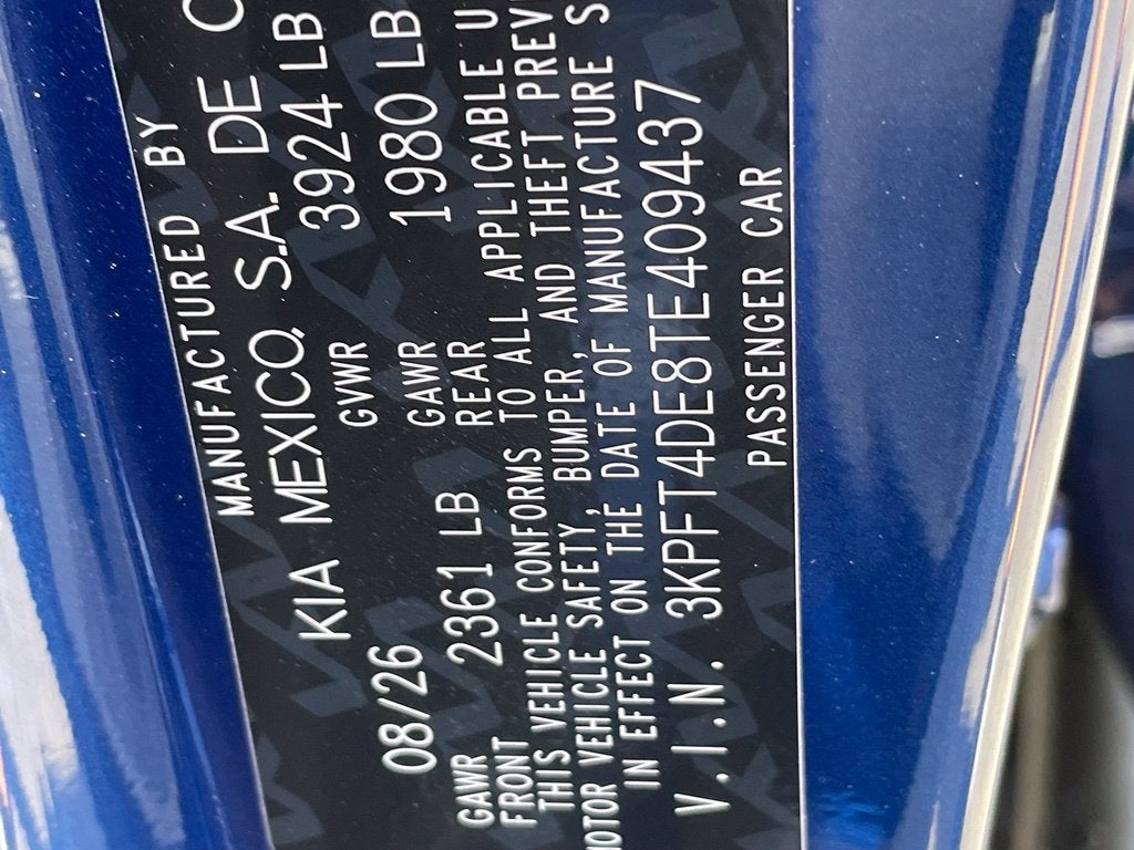 2026 Kia K4 LXS
