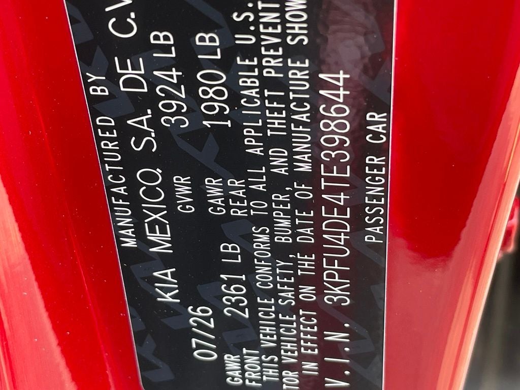 2026 Kia K4 EX