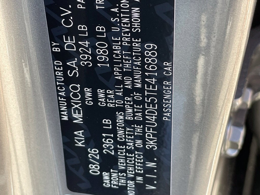 2026 Kia K4 EX