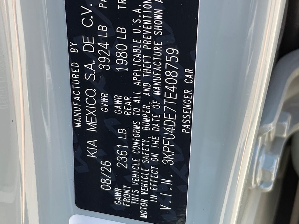 2026 Kia K4 EX
