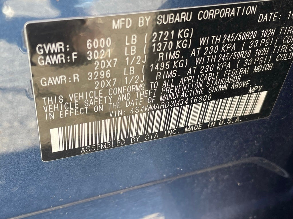 2021 Subaru Ascent Touring