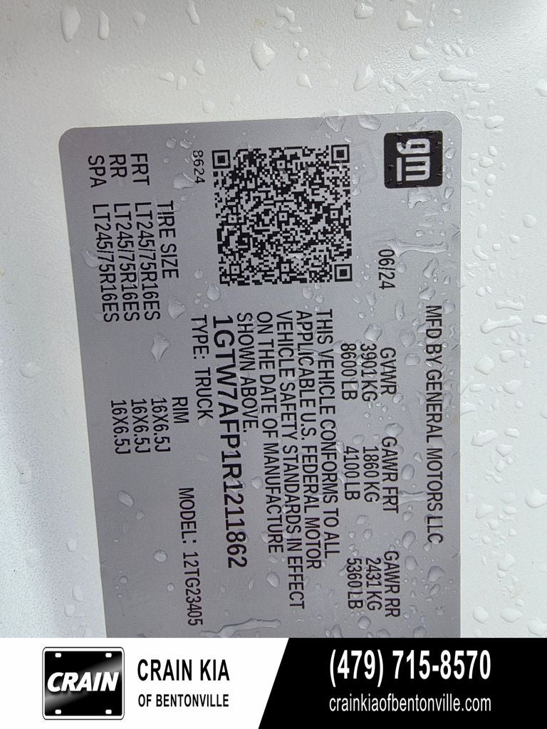 2024 GMC Savana 2500 Work Van - CARFAX ONE OWNER