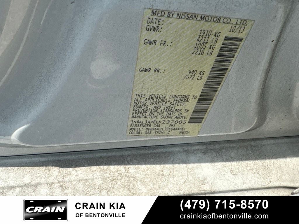 2014 Nissan Altima 2.5 S - WHOLESALE / AS-IS