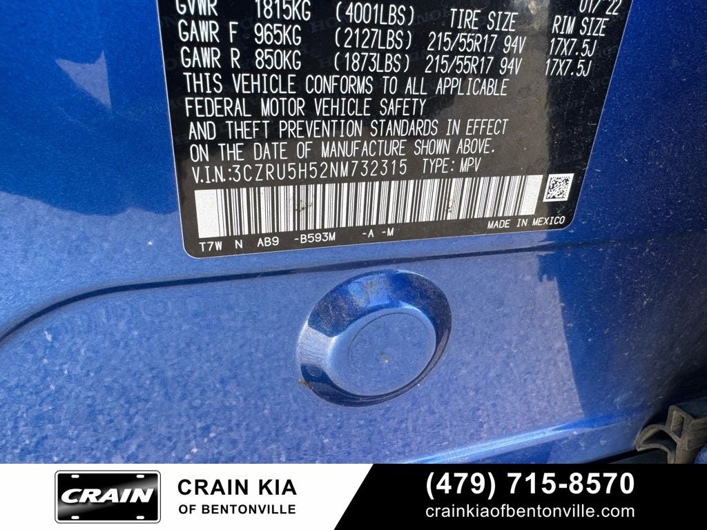 2022 Honda HR-V EX - SUNROOF