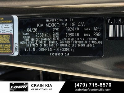 2026 Kia K4 LXS