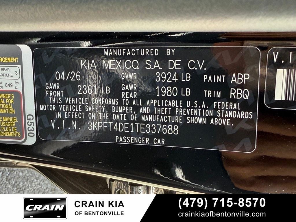 2026 Kia K4 LXS