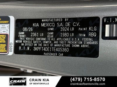 2026 Kia K4 LXS