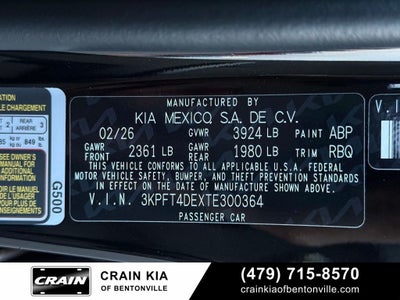 2026 Kia K4 LXS