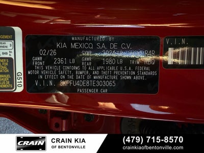 2026 Kia K4 EX