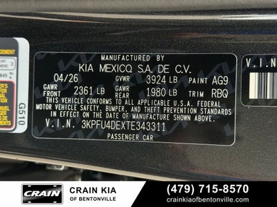 2026 Kia K4 EX