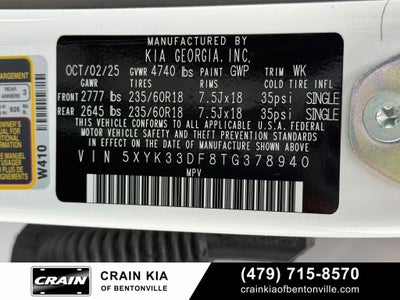 2026 Kia Sportage EX - KIA CPO / PANORAMIC SUNROOF / ONE OWNER