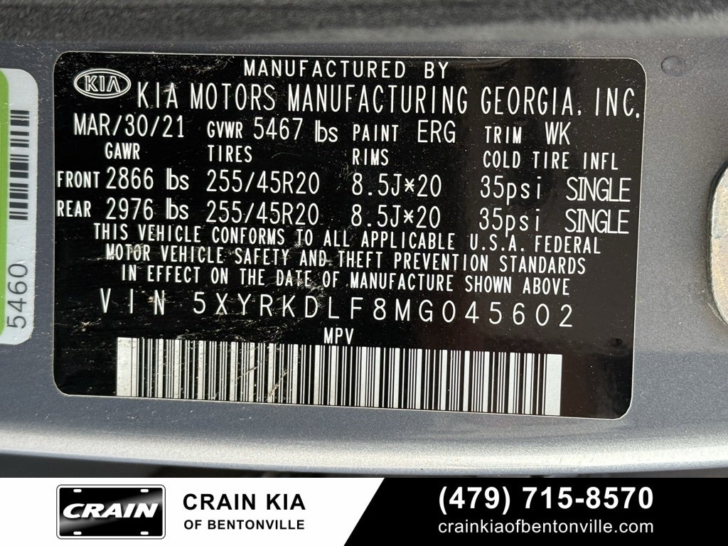 2021 Kia Sorento SX - AWD / PANORAMIC SUNROOF