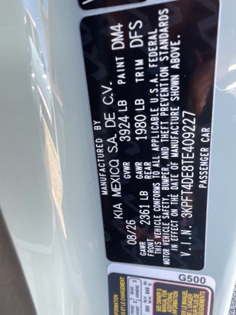 2026 Kia K4 LXS