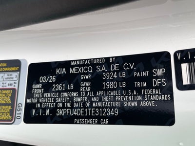 2026 Kia K4 EX