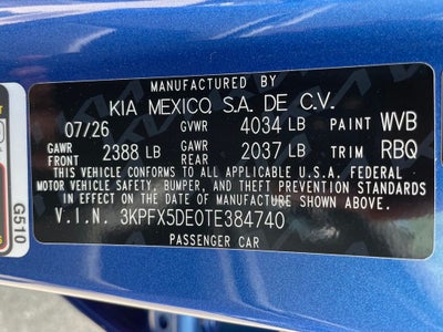 2026 Kia K4 EX
