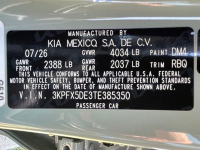 2026 Kia K4 EX