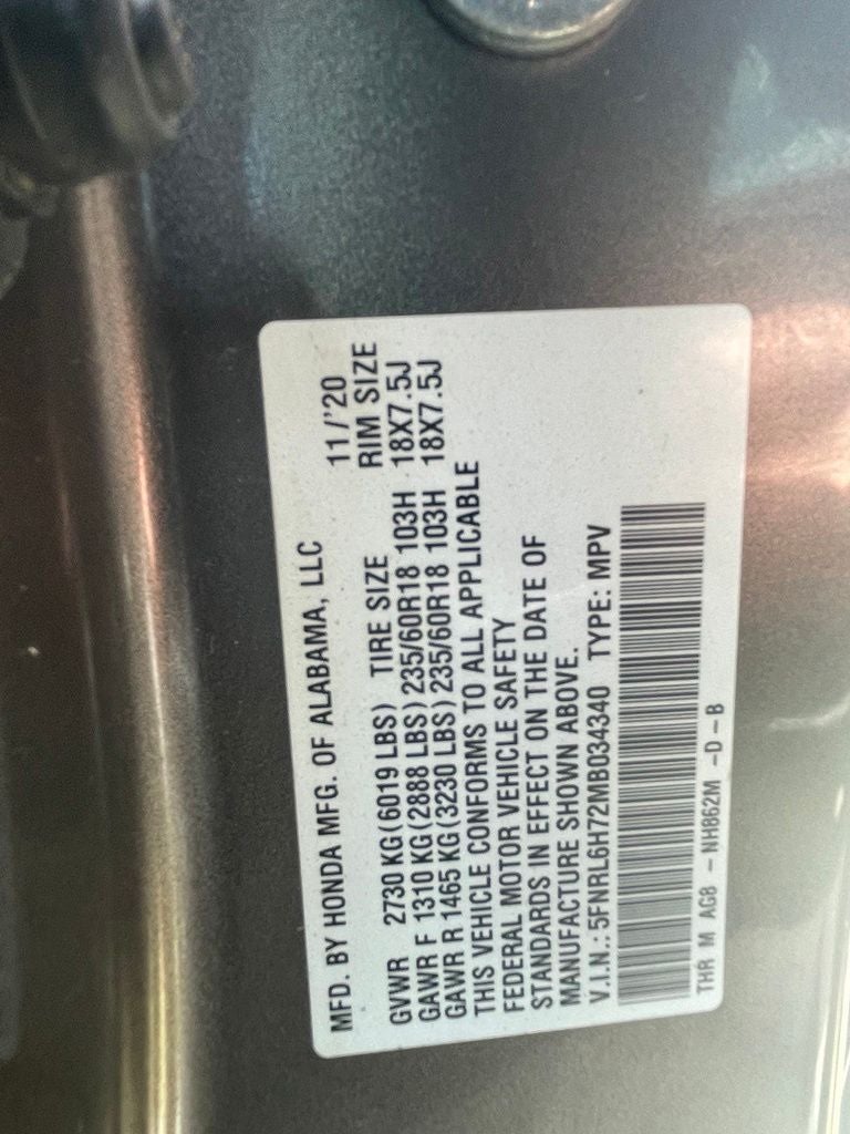 2021 Honda Odyssey EX-L MOONROOF / ONE OWNER / CLEAN CARFAX