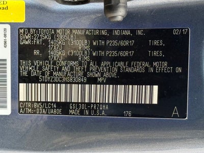 2017 Toyota Sienna XLE 8 Passenger