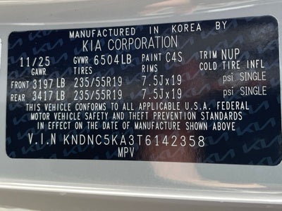 2026 Kia Carnival Hybrid EX