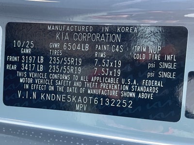 2026 Kia Carnival Hybrid SX Prestige